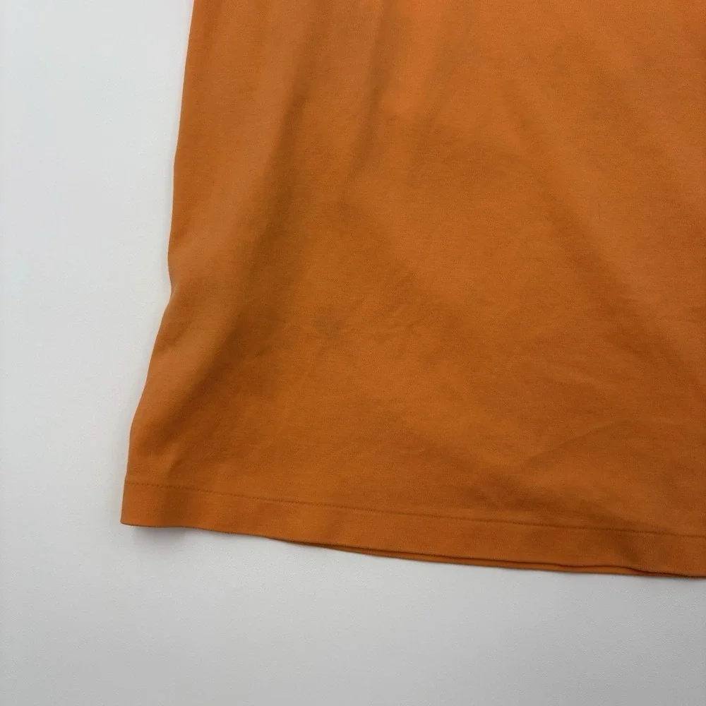 Polo Ralph Lauren Classic Fit Polo Shirt Men's Medium Orange Cotton Stained
